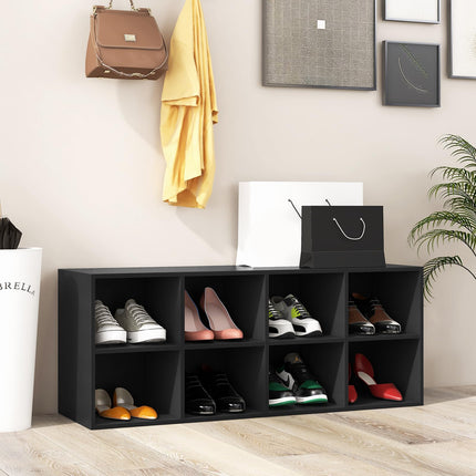 Dreamade Shoe Bench 8 Cubes, 40" Entryway Bench with Storage