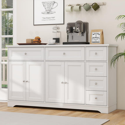 Dreamade Large Buffet Cabinet with Storage, 59” Kitchen Cabinet