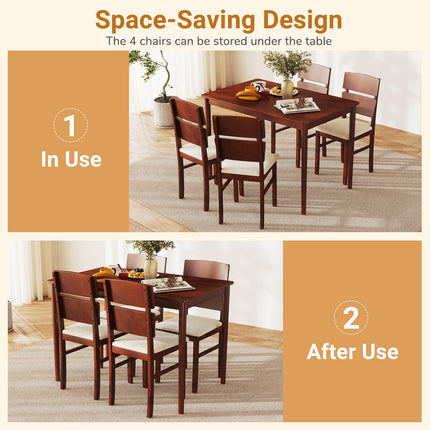 Dreamade 5-Piece Dining Table Set for 4