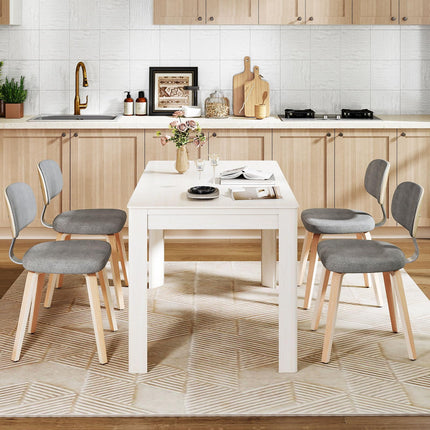 Dreamade Wooden Dining Chairs Set of 2/4 Fabric Upholstered Kitchen Chairs