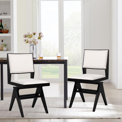 Dreamade Swivel Dining Chairs Set of 2/4, Faux Sherpa Kitchen Chairs w/Rubber Wood Frame