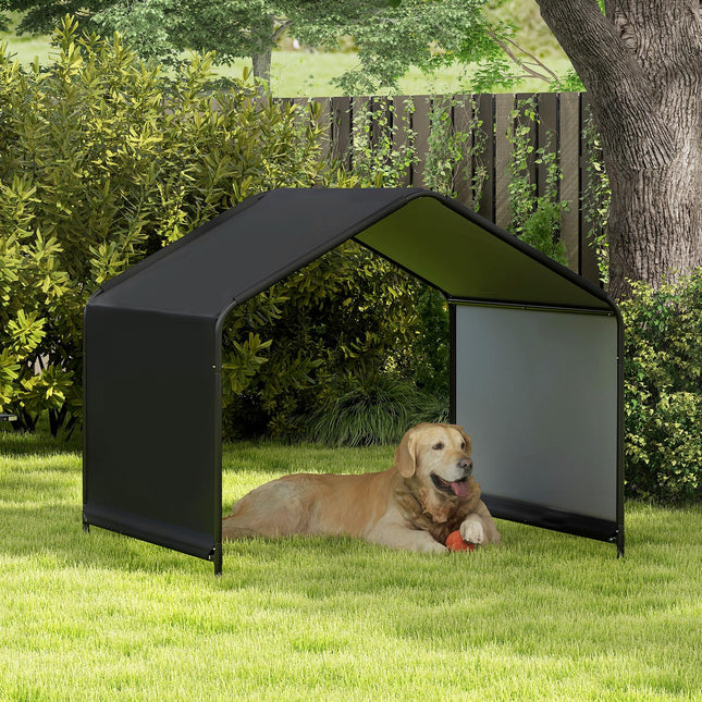 Dreamade Outdoor Dog Shade Shelter Canopy 4'x 4'x 3.5' Waterproof Pet Tent with PU Coating