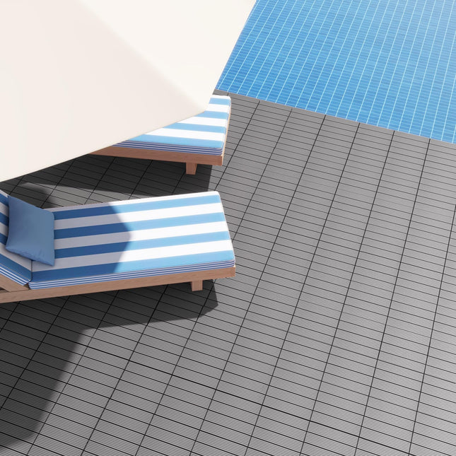 Dreamade Interlocking Deck Tiles 18/36 Pack - 12 x 12 in Composite Outdoor Flooring Covering All Weather Use