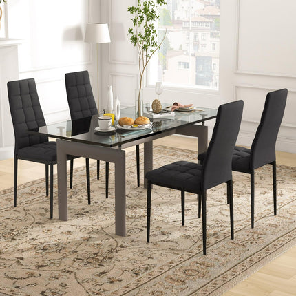 Dreamade Dining Chairs Set of 4 Black