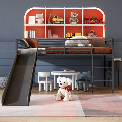 Dreamade Twin Loft Bed with Slide