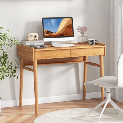 39.5" Bamboo Home Office Desk - Dreamade