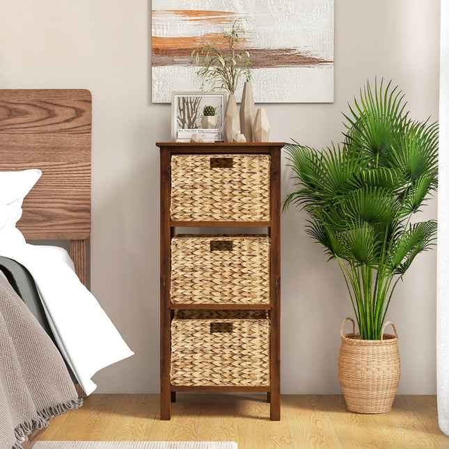 Dreamade Wooden X-Design Side Table End Table