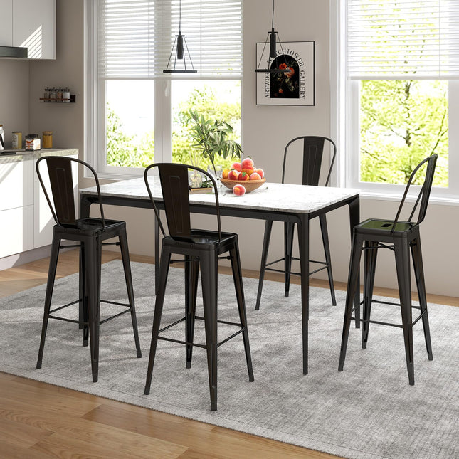 Dreamade Metal Bar Stools Set of 4