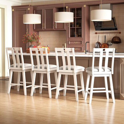 Dreamade 25" Bar Stools Set of 2/4 Swivel Counter Height Bar Chairs