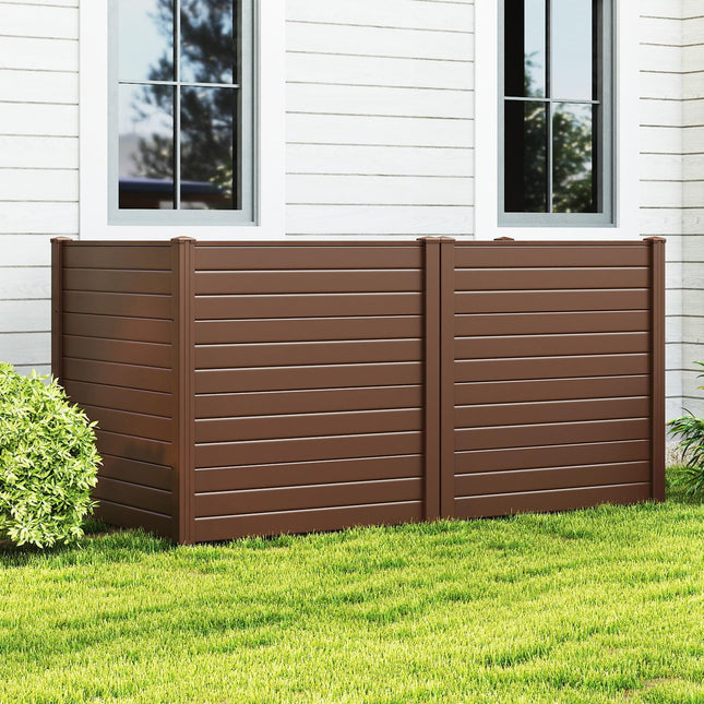 Dreamade Air Conditioner Fence 2/4 Panels - 48''W x 48''H Outdoor Privacy Screen with Upgraded Metal Stakes