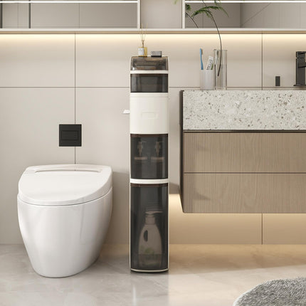 Dreamade 5-Tier Narrow Bathroom Storage Cabinet with Drawers and Tissue Box