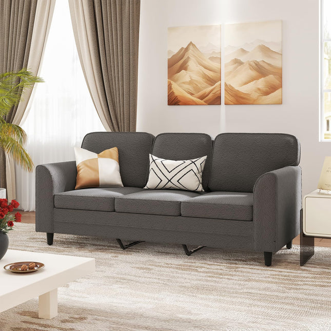 Dreamade 3 Seater Couch - 79” Mid Century Modern Upholstered Sofa with Armrests, Sturdy Legs