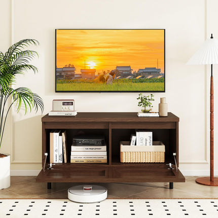 Dreamade Mid Century Modern TV Stand for 40 Inch TV with 2 Hidden Compartments