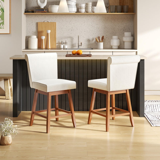 Dreamade Modern Upholstered Bar Stools Set