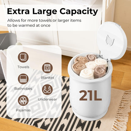 Dreamade Towel Warmer Bucket - 21 L Bathroom Towel Heater