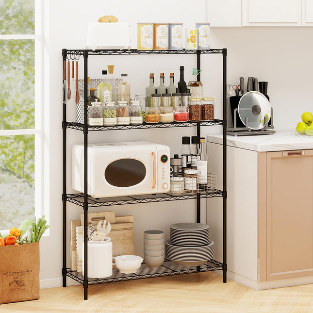 Dreamade 4-Tier/5-Tier Metal Storage Shelving Unit with V-Shaped Wire Rack