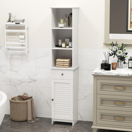 Dreamade Narrow Floor Storage Cabinet with Adjustable Shelves