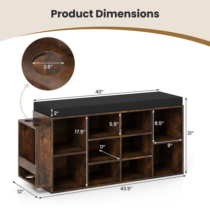 Dreamade Shoe Storage Bench with Umbrella Stand