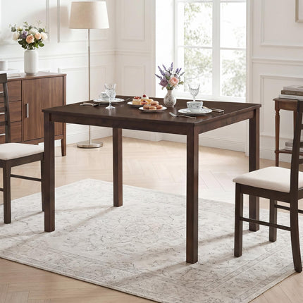 Dreamade 43.5" Solid Rubber Wood Kitchen Table