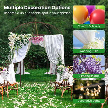 Dreamade Birdcage Shape Garden Arbor, 8.4ft High x 7ft Wide