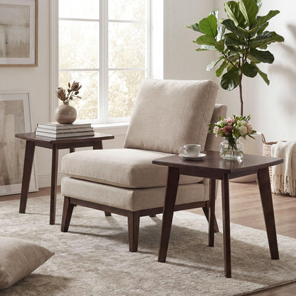 Dreamade Modern Square Side Table Set of 1/2