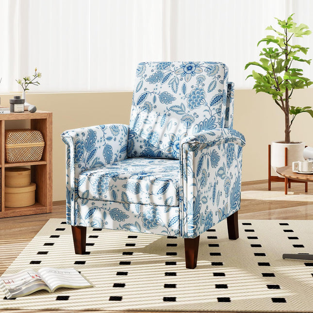 Dreamade Upholstered Accent Chair with Floral Pattern