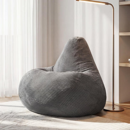 Dreamade Bean Bag Chair for Adults | Accent Lazy Sofa with Skin-Friendly Corduroy Cover & Soft Sponge Filling
