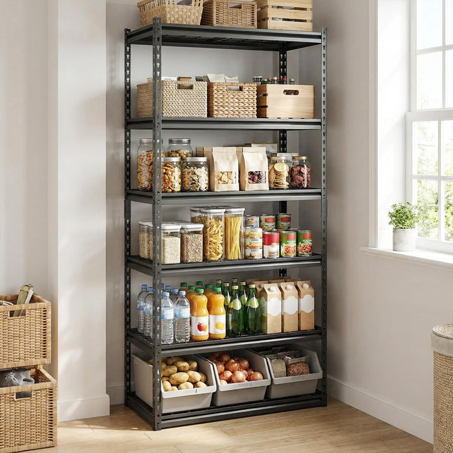 Dreamade 5-Tier Metal Storage Shelves(1/2/3/4,36" L x 18" W x 72" H)