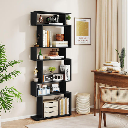 Dreamade S Shaped Bookcase with 2 Anti Tipping Kits