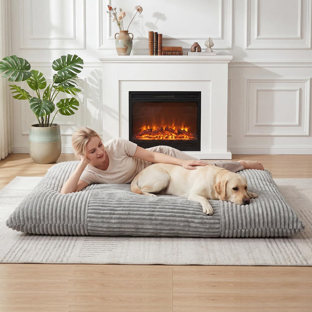 Dreamade Bean Bag Chair for Adults | Stuffed Floor Sofa w/Machine-washable Corduroy Cover