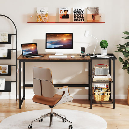 Dreamade 59 Inch Computer Desk with Charging Station
