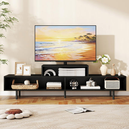 Dreamade 3 Cubby TV Stand for 55/65/70 Inch TV | 63" Modern Entertainment Center
