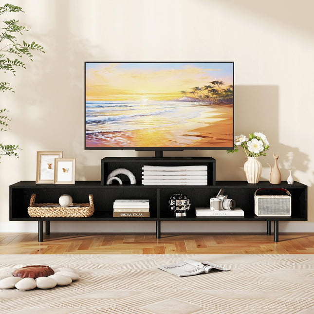 Dreamade 3 Cubby TV Stand for 55/65/70 Inch TV | 63" Modern Entertainment Center