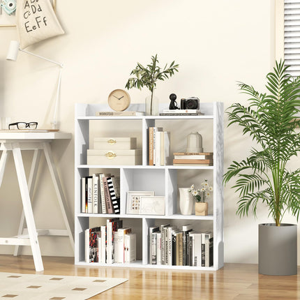 Dreamade 7 Cube Bookshelf with Anti Toppling Devices for Living Room