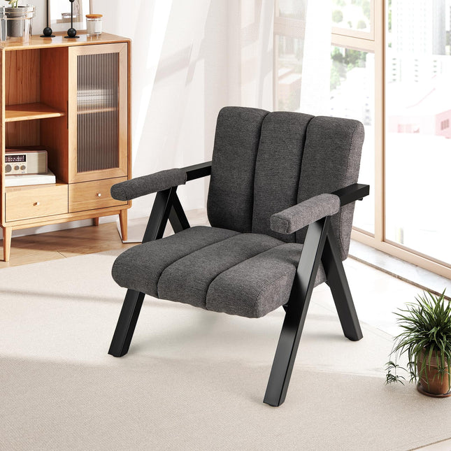 Dreamade Mid-Century Modern Accent Chair with Deepened Seat