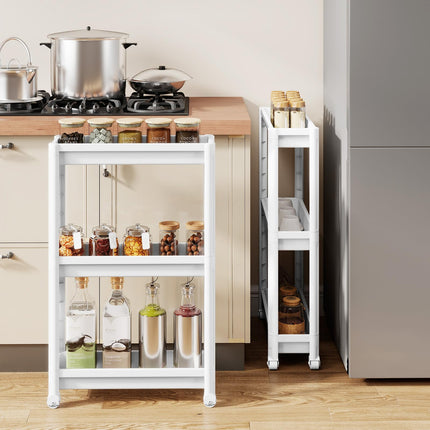 Dreamade 2-Pack 3-Tier Slim Rolling Storage Cart