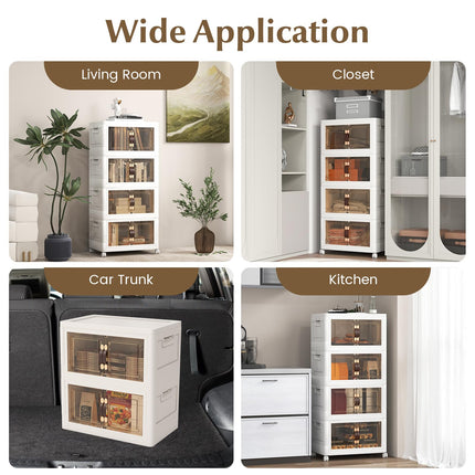 Dreamade 3-Pack Storage Bins with Lids and Wheels, 50 Gal Total Capacity