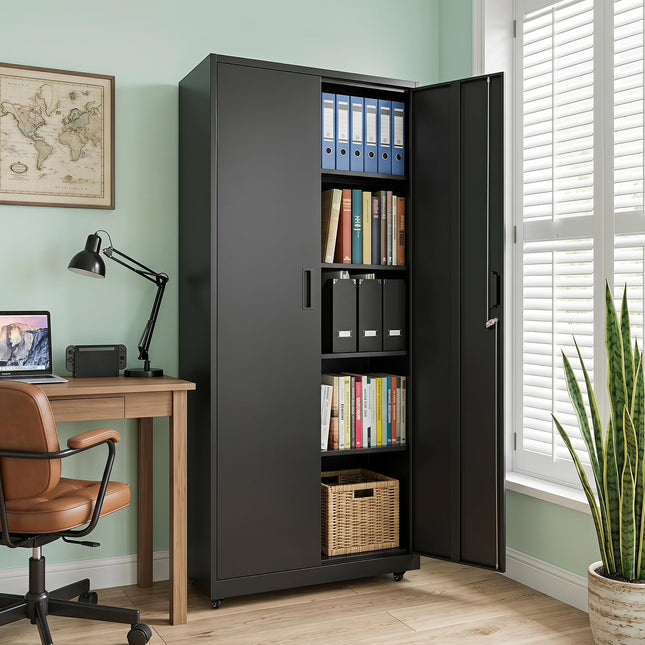 Dreamade 73" Tall Metal Storage Cabinet for Garage and Office
