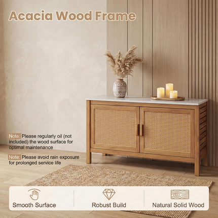 Dreamade Acacia Wood Outdoor Cabinet