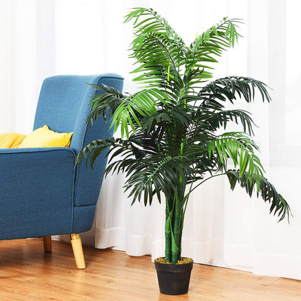 Dreamade 3.5 Feet Tall Potted Artificial Palm Tree for Indoor Outdoor