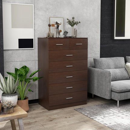Dreamade 7 Drawers Dresser for Bedroom - Wooden Chest of Drawers with Anti-toppling Device