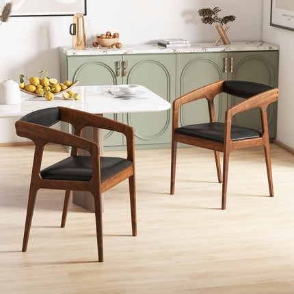 Dreamade Modern Accent Chair - PU Leather Upholstered Armchairs w/Cozy Backrest & Padded Seat Cushion