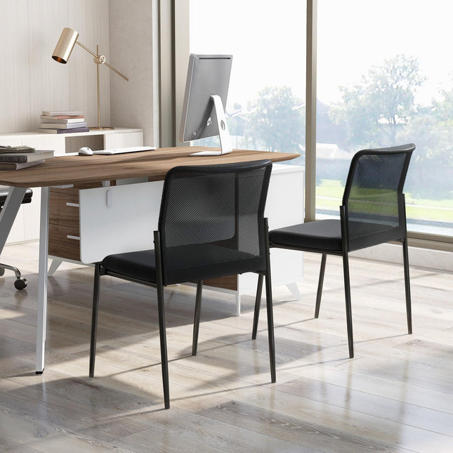 Dreamade Waiting Room Chairs - Stackable Guest Chairs w/Ergonomic Backrest