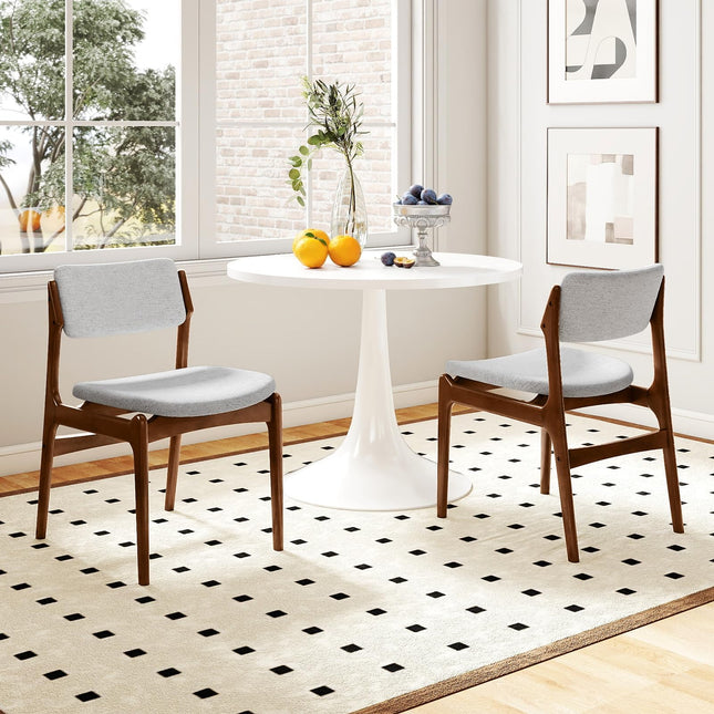 Dreamade Modern Padded Dining Chairs with Rubber Wood Legs Set of 2/4