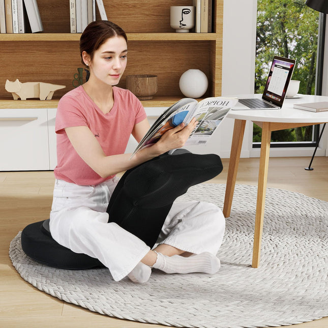 Dreamade Floor Comfy Gaming Leisure Chair with Adjustable Headrest and Backrest
