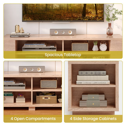 Dreamade TV Stand Entertainment Center - Farmhouse Television Table up to 65 Inches TVs, 7 Colors