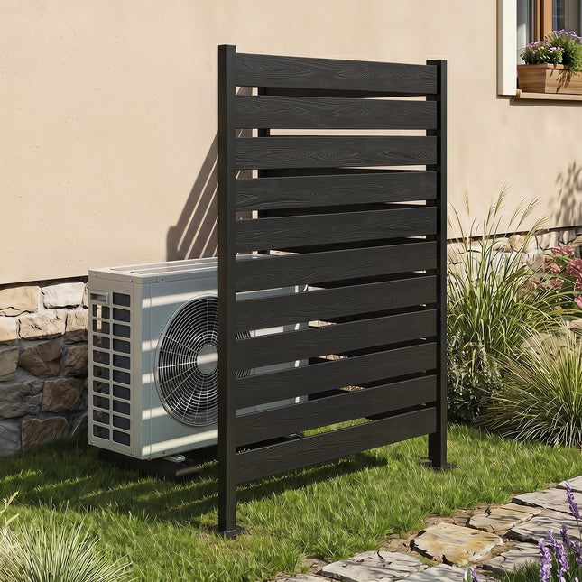 Dreamade 37" W x 61" H Outdoor Privacy Fence Screen with Ground Stakes & Base Feet (1/2)
