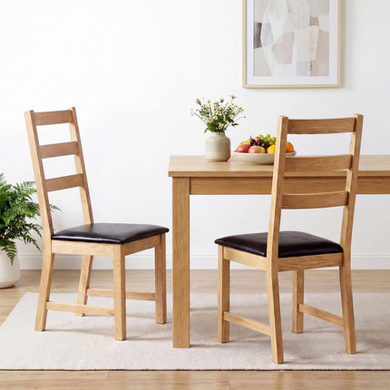 Dreamade Farmhouse Kitchen Chairs w/Hollowed Backrest