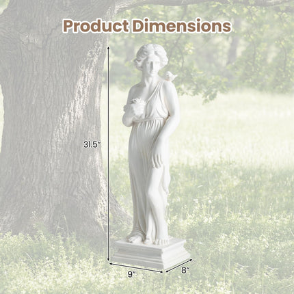 Dreamade 31.5" Greek Goddess Statue with Bird