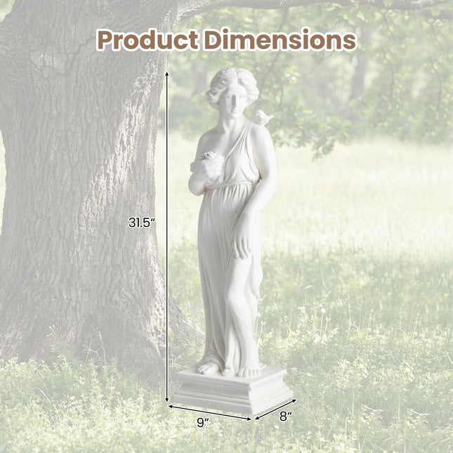 Dreamade 31.5" Greek Goddess Statue with Bird